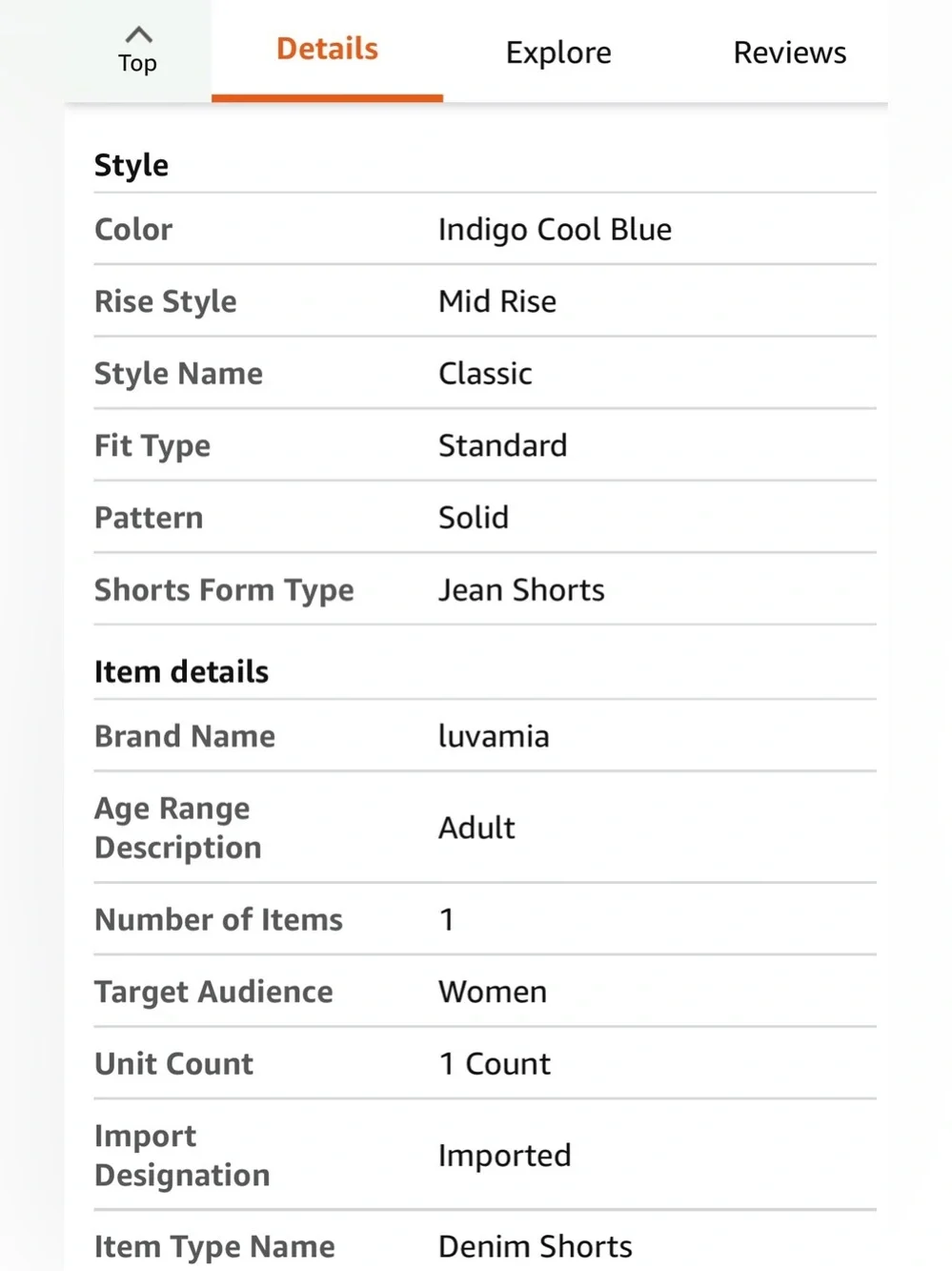Plus Size Light Blue Denim Bermuda Shorts with Elastic Waist XL (16-18)
